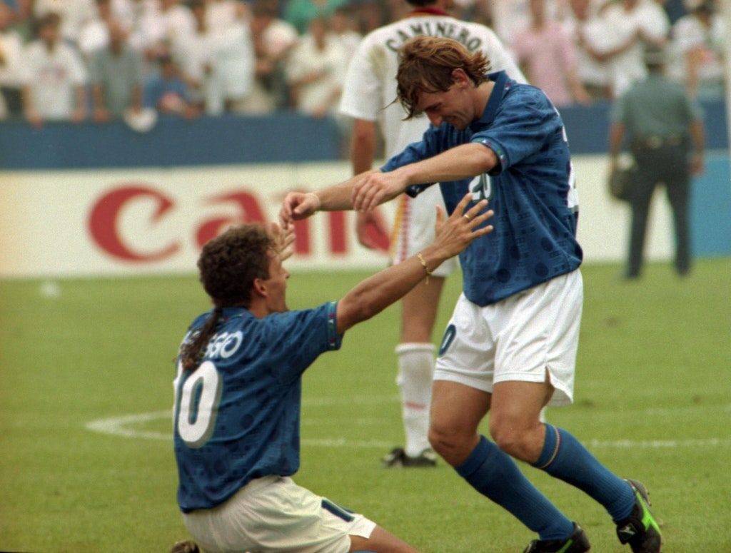 Roberto Baggio in nazionale foto dal web. Roberto Baggio