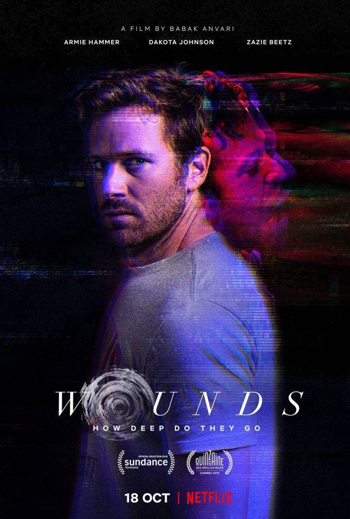 Locandina ufficiale di Wounds, il nuovo film horror originale Netflix
